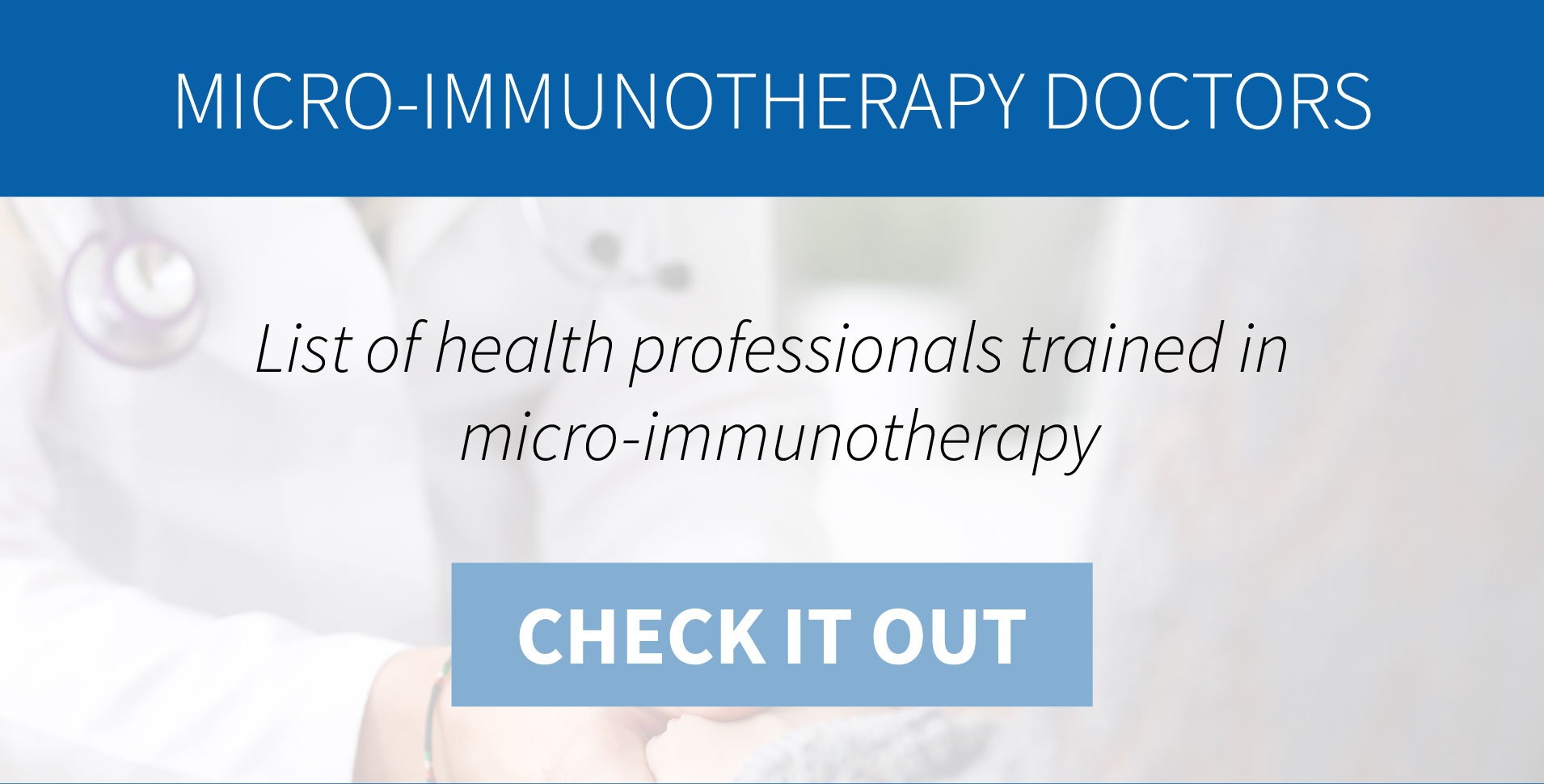 List of health professionals trained in micro-immunotherapy
