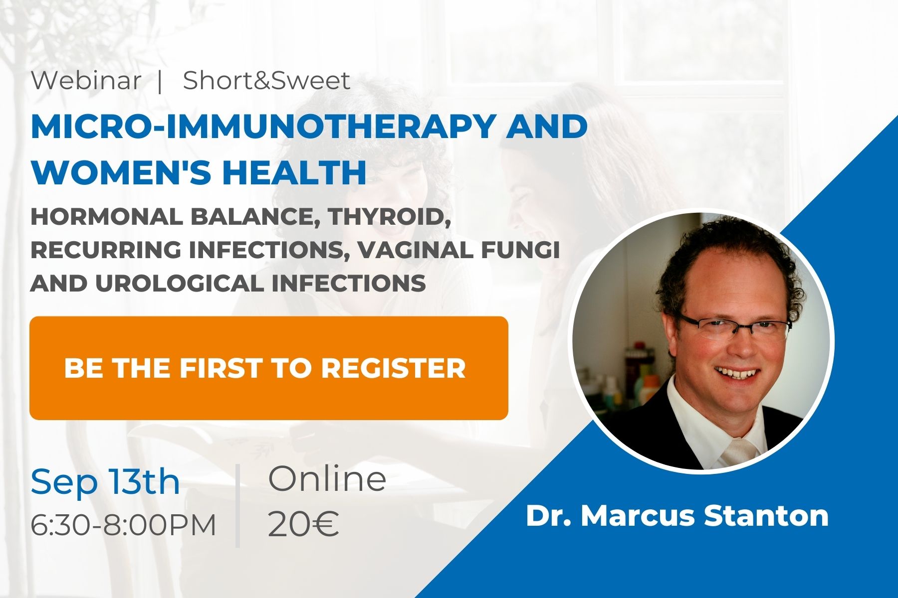 Be the first to register: micro- immunotherapy and womens health webinar