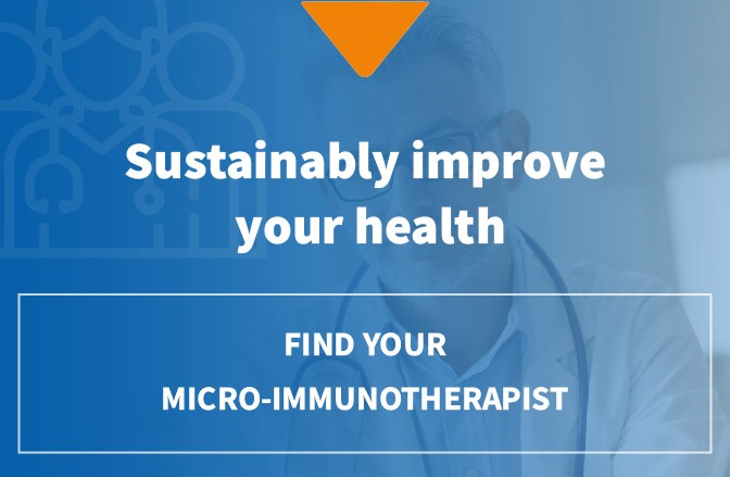 Banner Sustainably improve your health. Find your Micro-immunotherapist